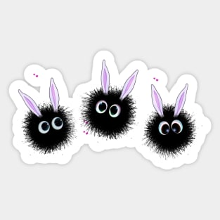 Three fluffy monsters Sticker